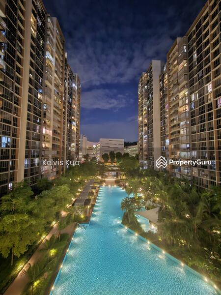 Outside unit in evening
