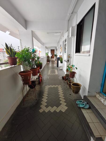 Corridor leading to unit