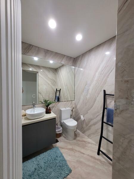 guest Bathroom along pathway 
