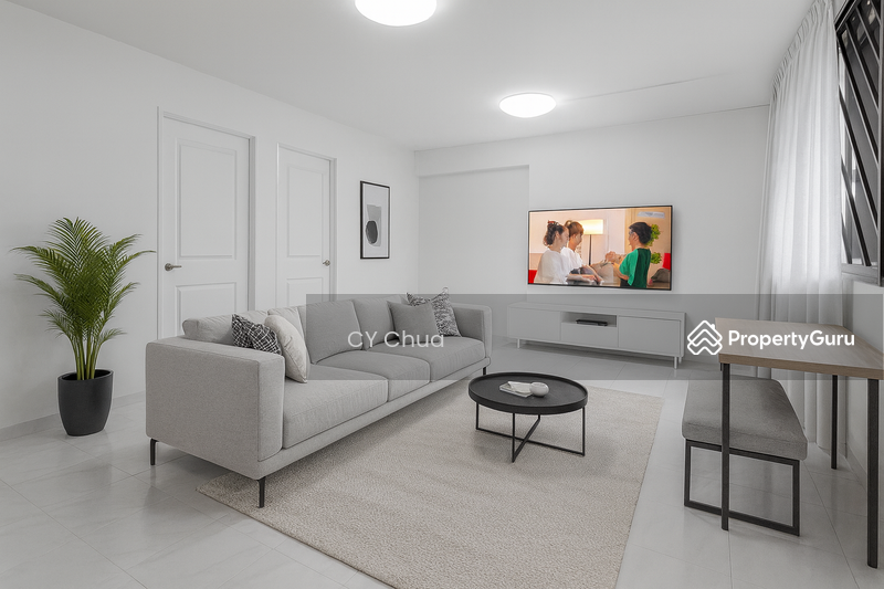 Living Room Virtual Staging