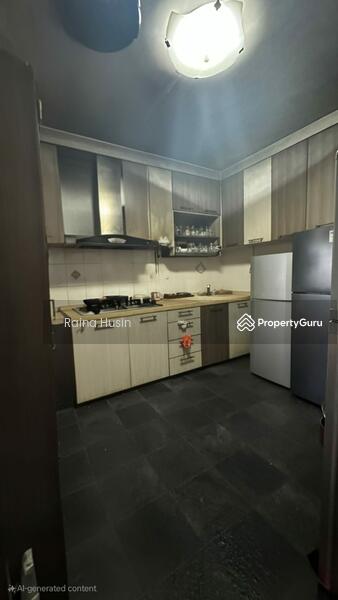 Ai Kitchen viewed spacious & squarish & Household shelter in it.