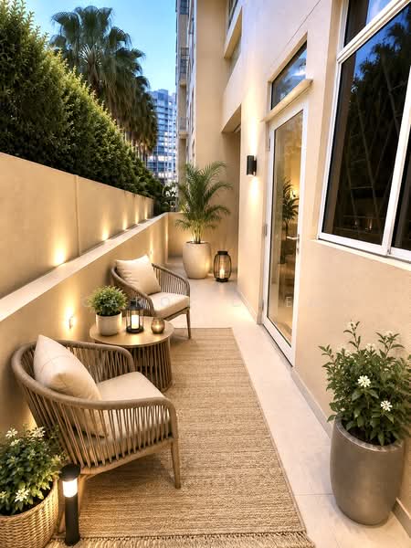 Sims Green, 9 Lorong 27A Geylang, 3 Bedrooms, 1,625 sqft, Condominium For Sale, by Carol Chen, 60105254 - Illustrated - Back Balcony - PropertyGuru.com.sg