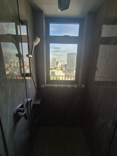 Master Bath With City View