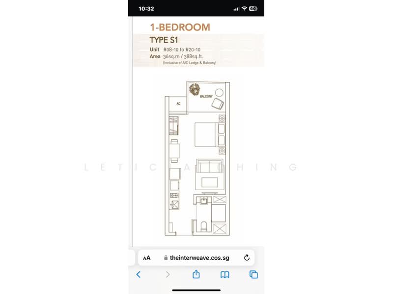 The Interweave, 21 Kim Keat Road, 1 Bedroom, 387 sqft, Condominium For Rent, by Leticia Ching, 60105826 - PropertyGuru.com.sg