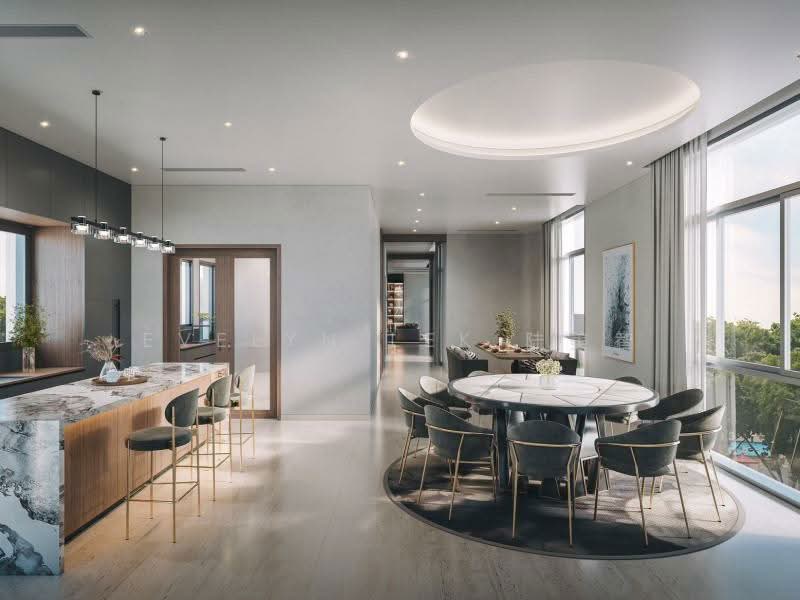 ⭐️EVELYN 94889556‼️BRAND NEW DETACHED⭐️3 MINS WALK TO HPPS‼️POOL, LIFT & BASEMENT⭐️, Grove Drive, 5 Bedrooms, 12,110 sqft, Detached House For Sale, by Evelyn Lek 陆美智, 60106128 - Dining Room - PropertyGuru.com.sg