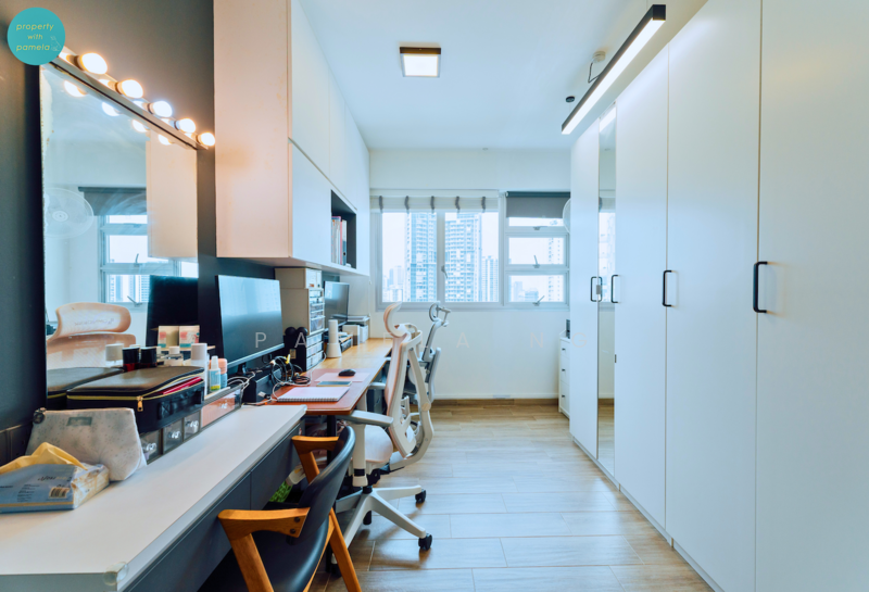 Study and wardrobe area