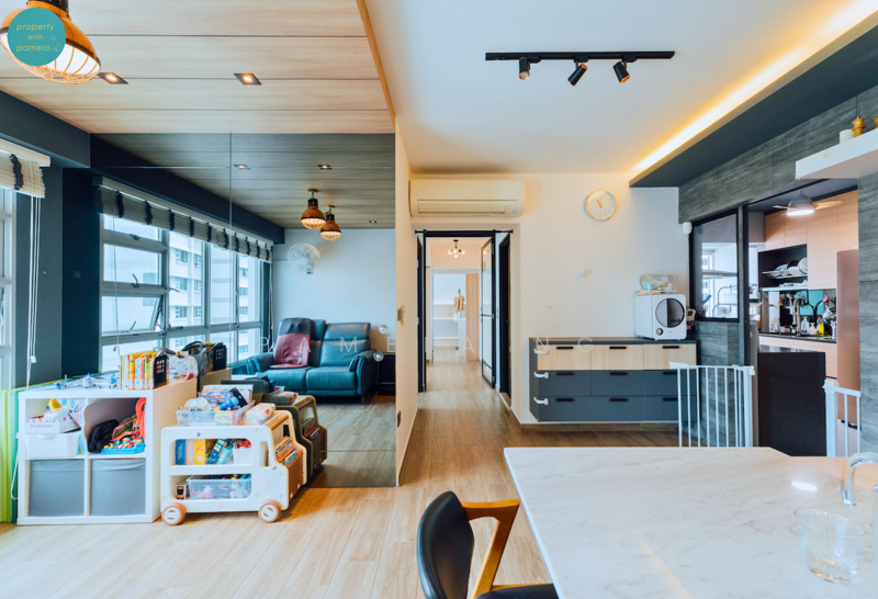 Spacious living and dining area