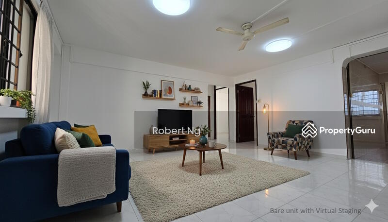 Living Room with Virtual Staging