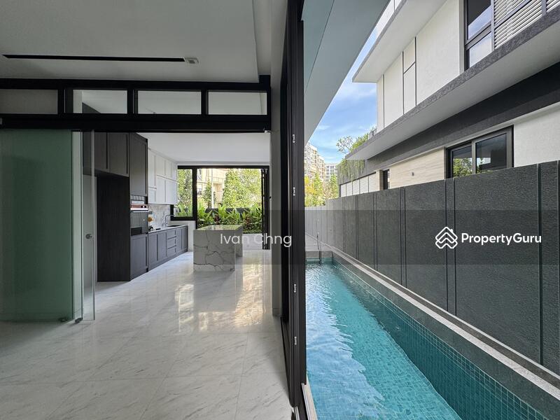 Pool that blends with your living area, cools the air and enlivens the space