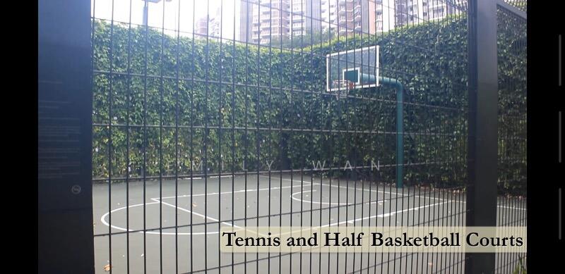 Half basket ball court