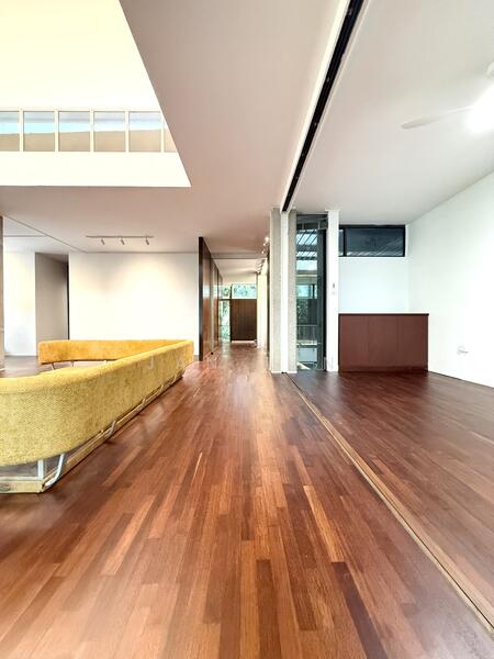 Living room and study area