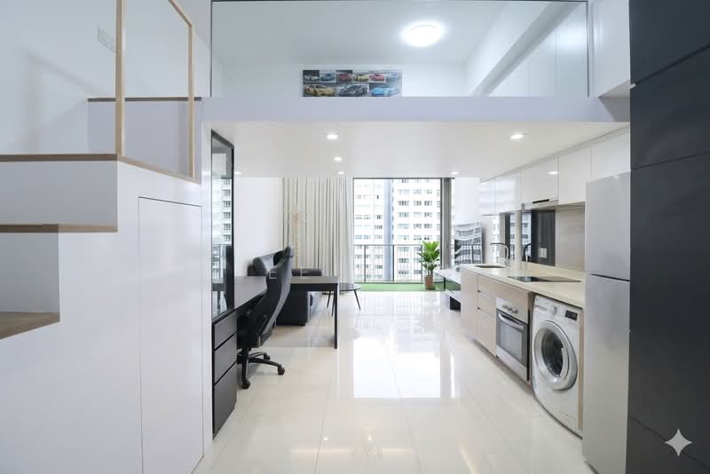 Boathouse Residences, 23 Upper Serangoon View, 1 Bedroom, 624 sqft, Condominium For Sale, by Bee 林美玲, 60119344 - Living Room - PropertyGuru.com.sg