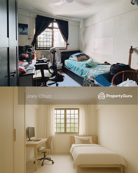 Bedroom 2 (before & after)