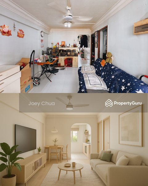 Living (before & after)