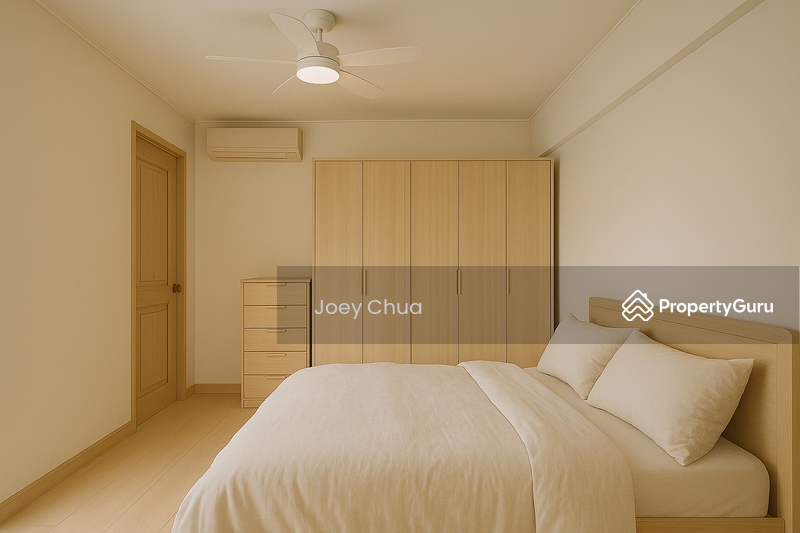 Bedroom (decluttered & virtually staged)