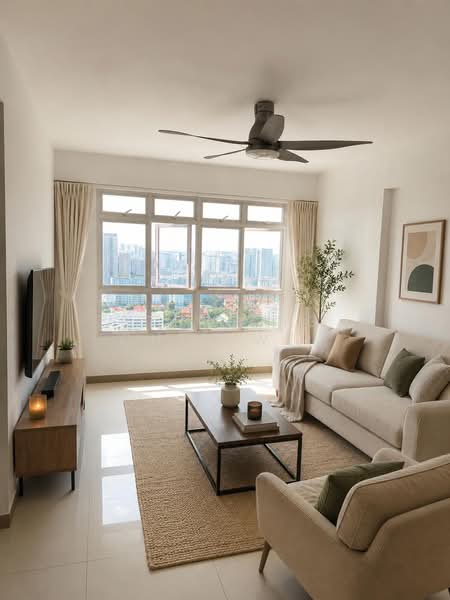78 Lorong Limau, 78 Lorong Limau, 3 Bedrooms, 1,001 sqft, HDB Flat For Sale, by Steve Ng Chih Wei, 60120121 - Living Room - PropertyGuru.com.sg