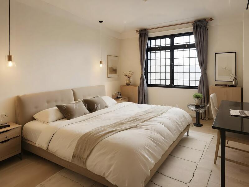 Virtually staged photo-Master Bedroom