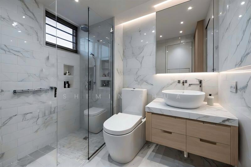 Virtually staged photo - Bathroom