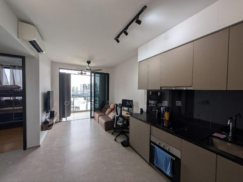 Living Area + Balcony + Kitchen
