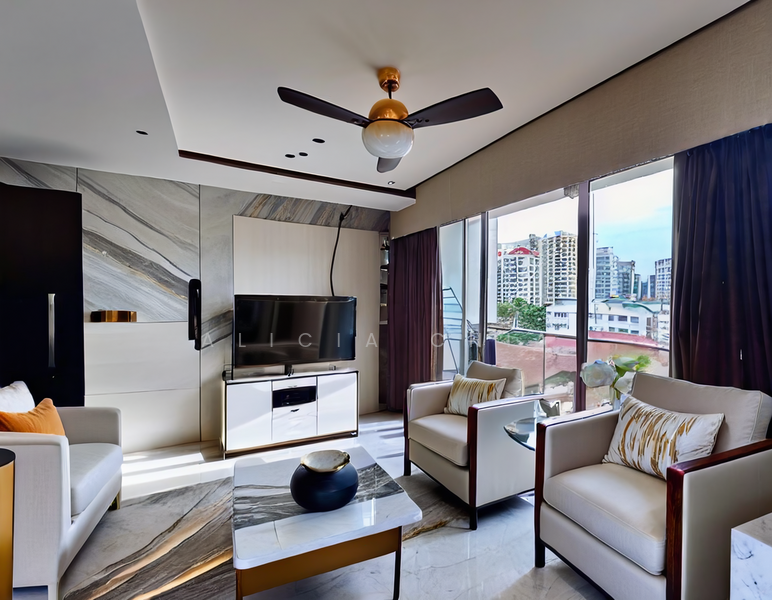 Esta Ruby Condominium For Sale at S$ 2,080,000 | PropertyGuru Singapore - Living room (illustration)