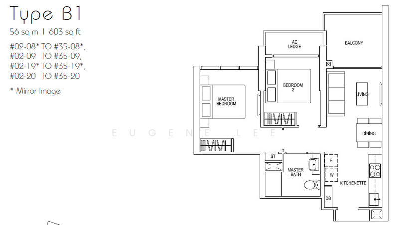 Parc Riviera, 103 West Coast Vale, 2 Bedrooms, 603 sqft, Condominium For Sale, by Eugene Lee, 60125761 - PropertyGuru.com.sg