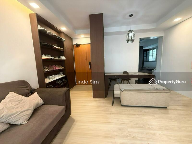 Sectioned area near door for privacy