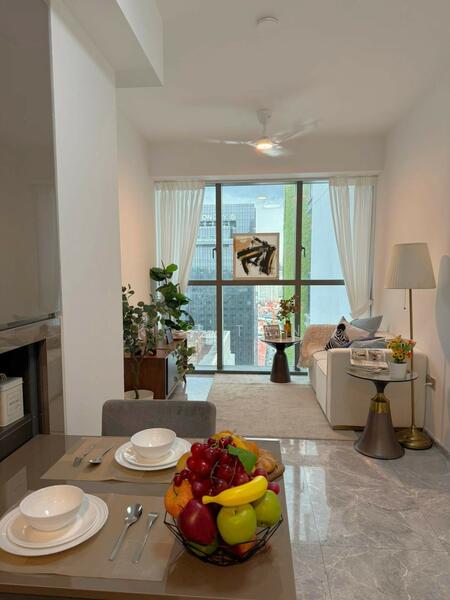 View of Living Room from Dining Area