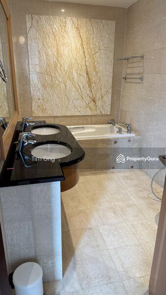Partial view of master bathroom