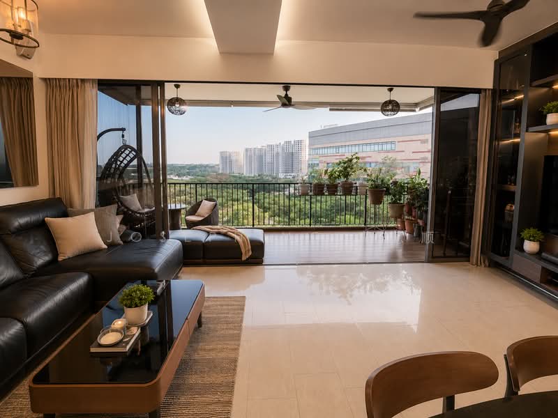 Waterwoods, Punggol Field Walk, 4 Bedrooms, 1,281 sqft, Executive Condominium For Sale, by Joseph Ng 黄德顺, 60130297 - Living Room - PropertyGuru.com.sg