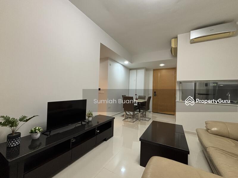 Living Room looking from balcony.