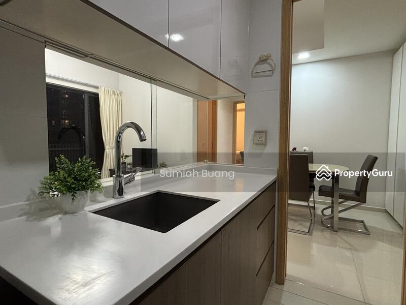 Deep kitchen sink.