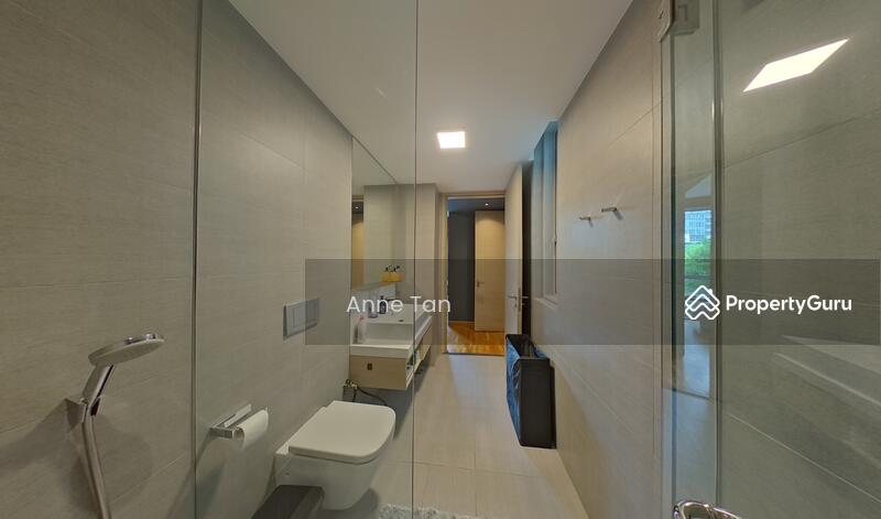 Large master bathroom, large window