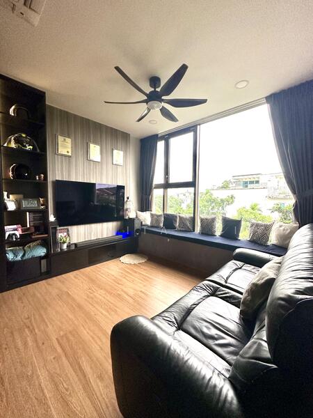 Expansive windows allowing natural light