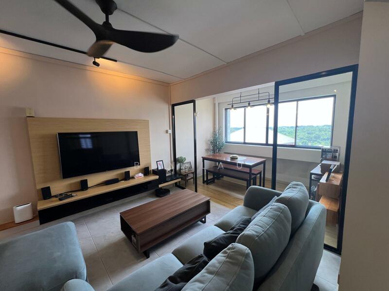 Living area with balcony