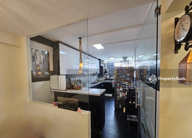 Kitchen with Glass Door