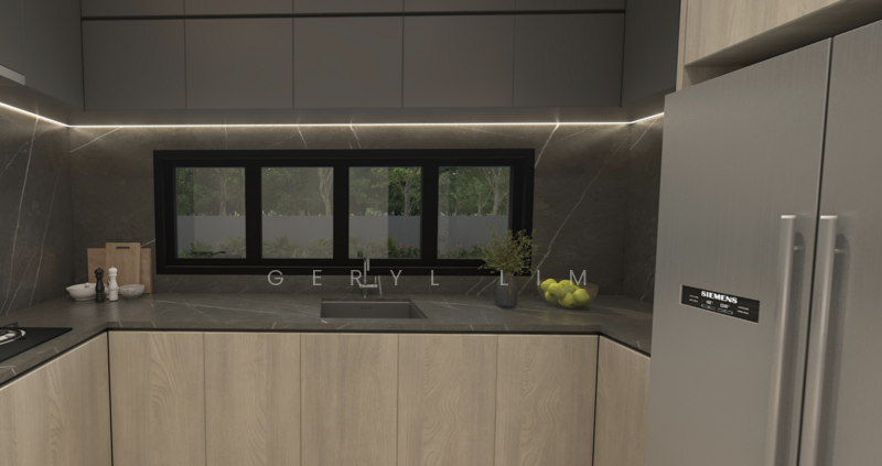Artist impression of the other corner terrace in the same project