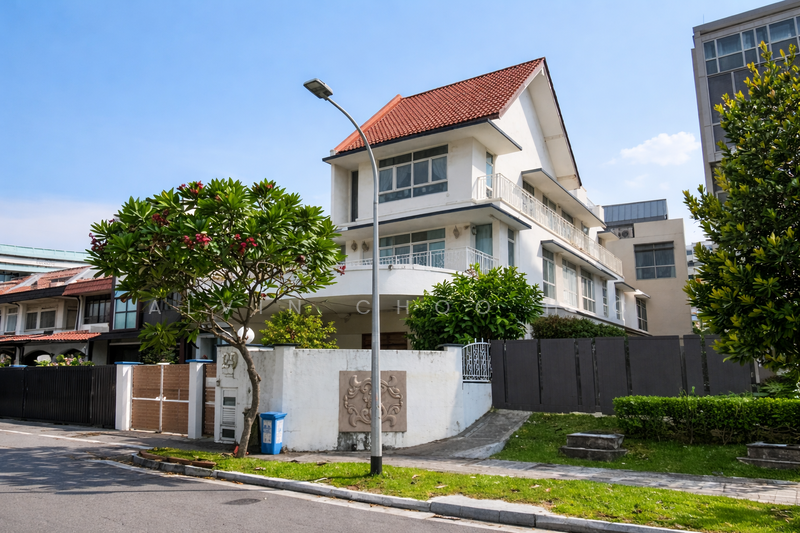 3.5 Storey Corner Terrace! With Great Amenities! Near Various MRT Train Stations & Shopping Malls! Corner Terrace For Sale at S$ 6,500,000 | PropertyGuru Singapore - Exterior