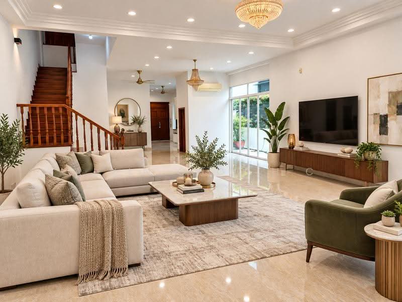 3.5 Storey Corner Terrace! With Great Amenities! Near Various MRT Train Stations & Shopping Malls!, Lor 1 Realty Park, Hougang / Punggol / Sengkang, 6 Bedrooms, 5,524 sqft, Corner Terrace For Sale, by Alvin Choo H.C, 60139276 - Living Room - PropertyGuru.com.sg