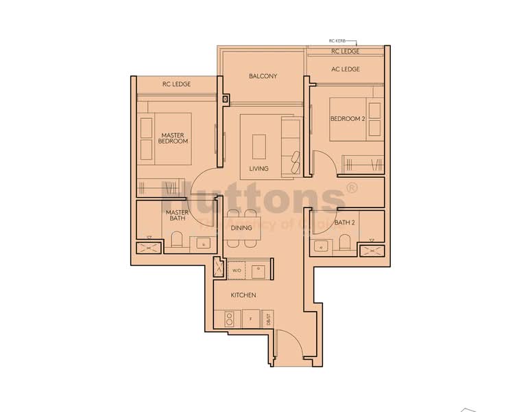AMO Residence, 21 Ang Mo Kio Rise, 2 Bedrooms, 743 sqft, Condominium For Sale, by Cheryl Goh, 60144083 - PropertyGuru.com.sg