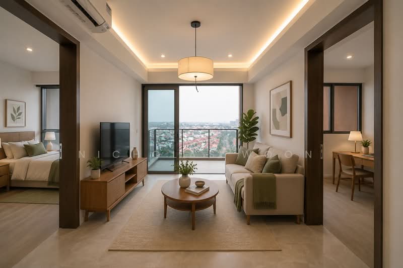 AMO Residence, 21 Ang Mo Kio Rise, 2 Bedrooms, 678 sqft, Condominium For Sale, by Nicholas Woon, 60146403 - Living Room - PropertyGuru.com.sg