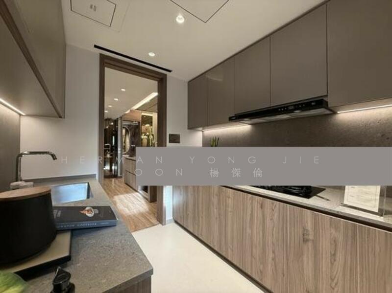 Kitchen with sintered stone counter top