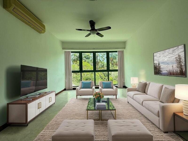 Virtual staging of the living room