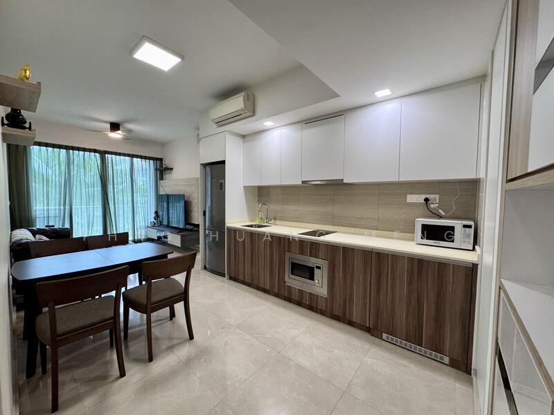 Living, dining, kitchen 
