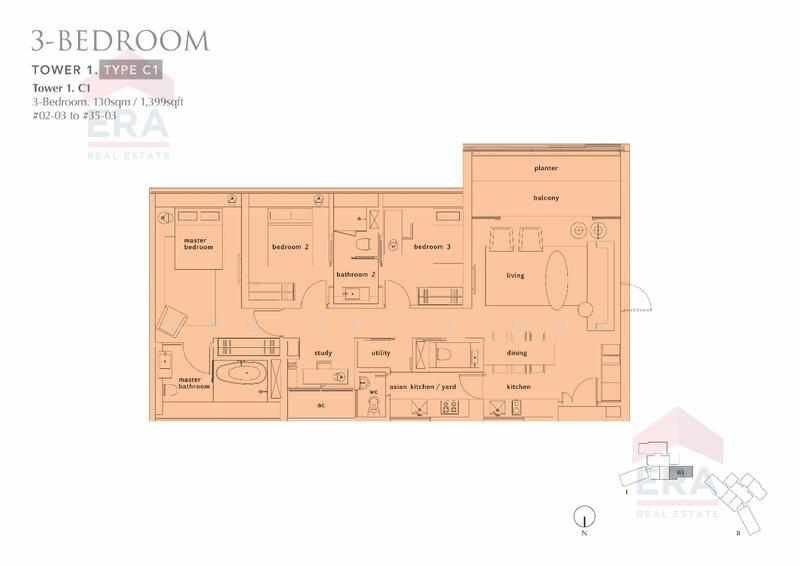 OUE Twin Peaks, 33 Leonie Hill Road, 3 Bedrooms, 1,399 sqft, Condominium For Sale, by Ang Pei Xiong, 60151788 - PropertyGuru.com.sg