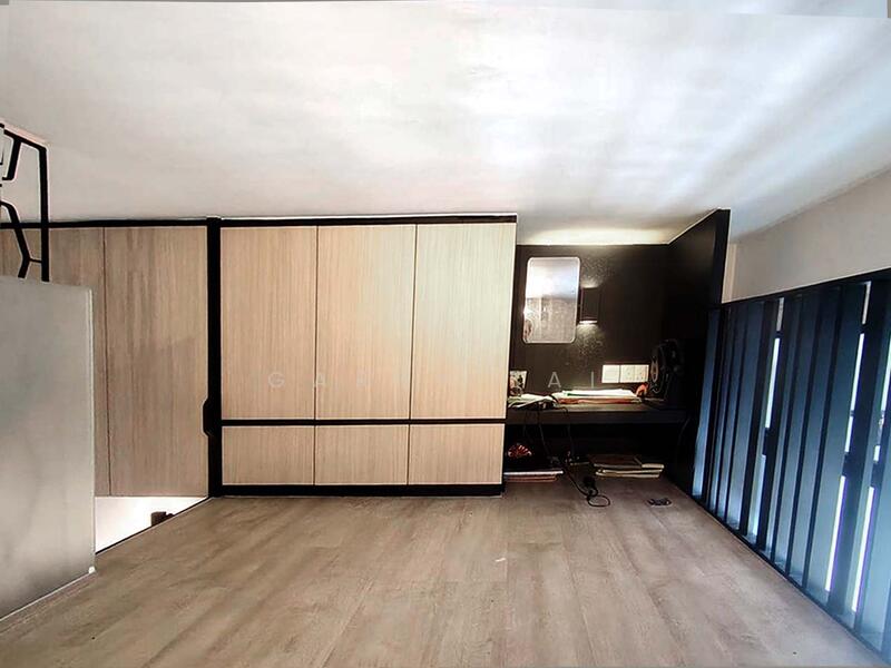 Loft space with power points and dressing table.