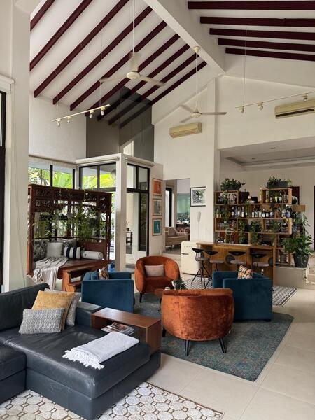 High Ceiling Living Room