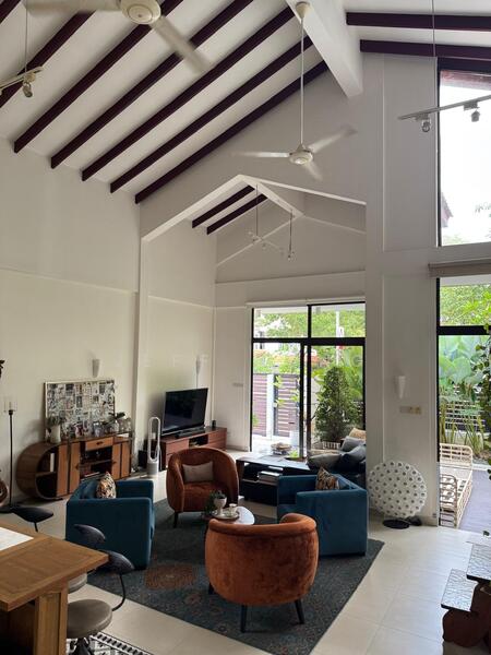 High Ceiling Living Room