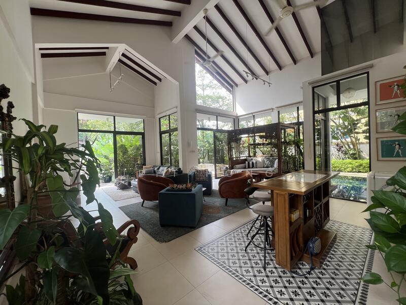 High Ceiling Living Room 