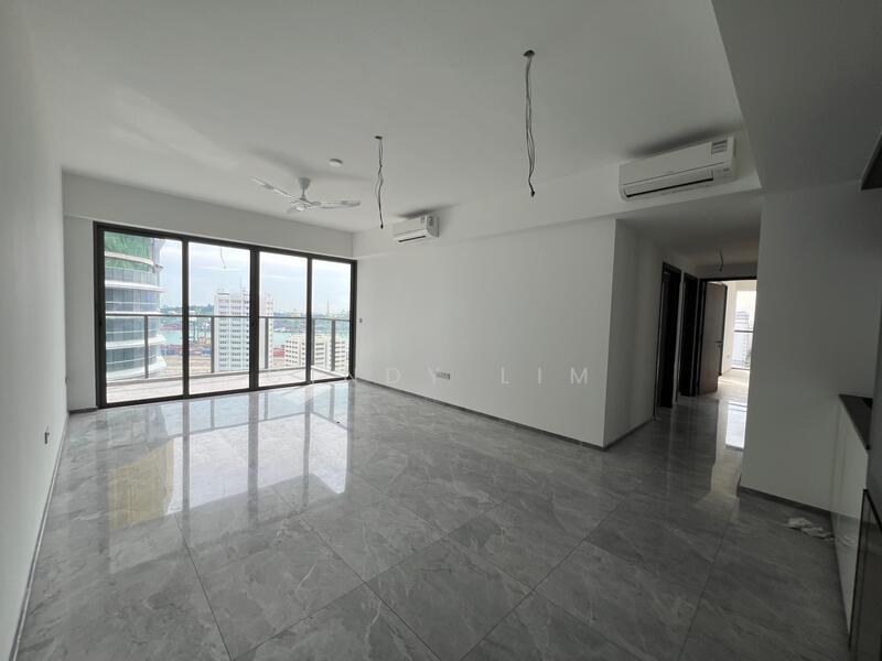 living , dining and balcony area