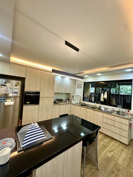 Dry kitchen with island top 
